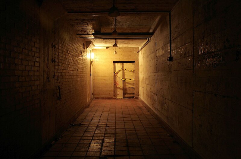 Abandoned Hallway — Brown, Dramatic, Night