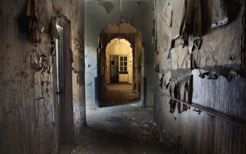 Abandoned Hallway — Brown