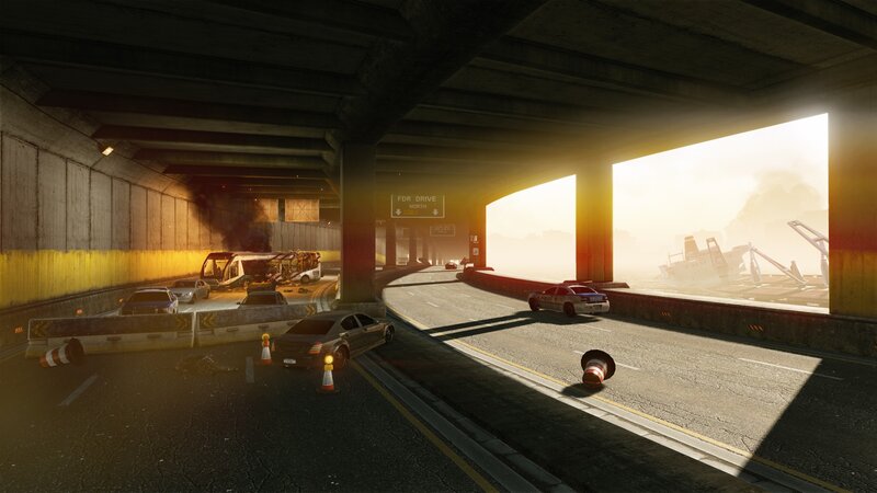 Abandoned highway underpass