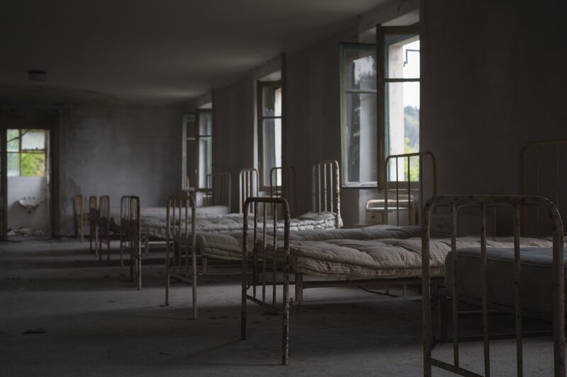 Abandoned Hospital Beds
