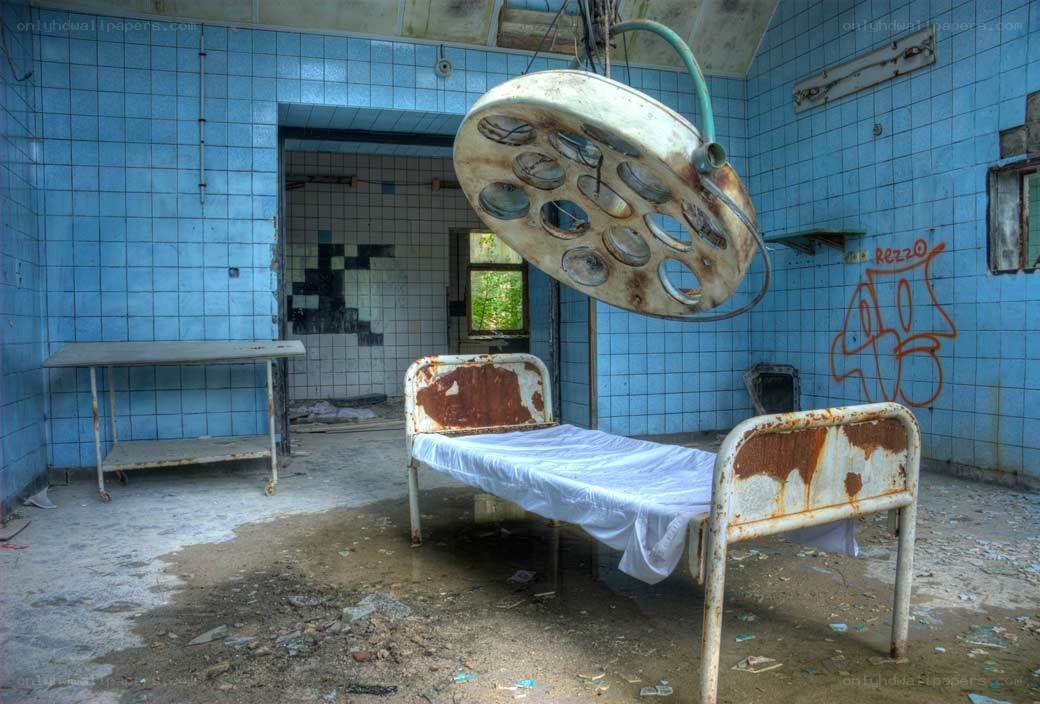 Abandoned hospital room