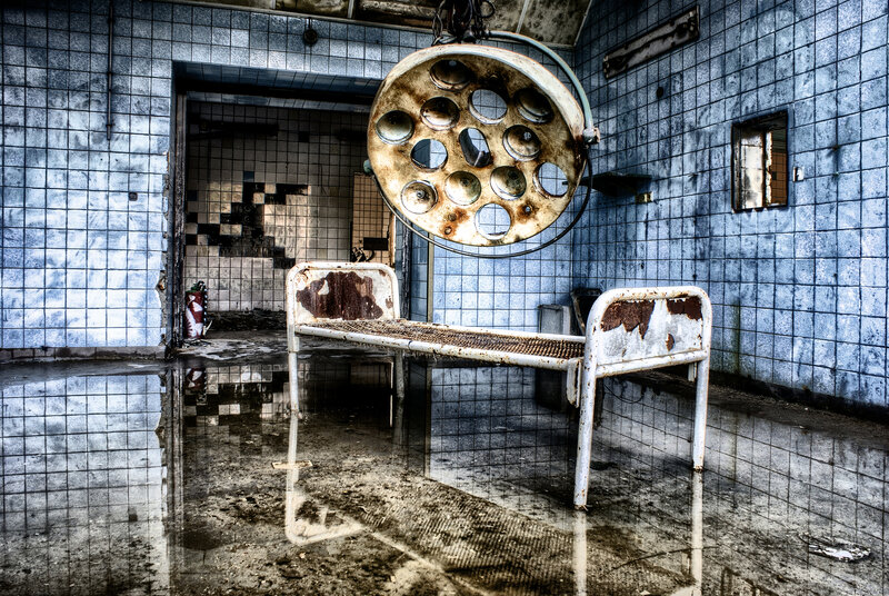 abandoned hospital room
