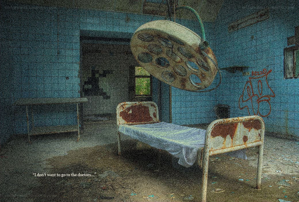 abandoned hospital room