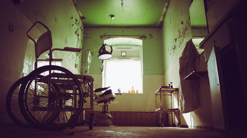 Abandoned Hospital Room — Green