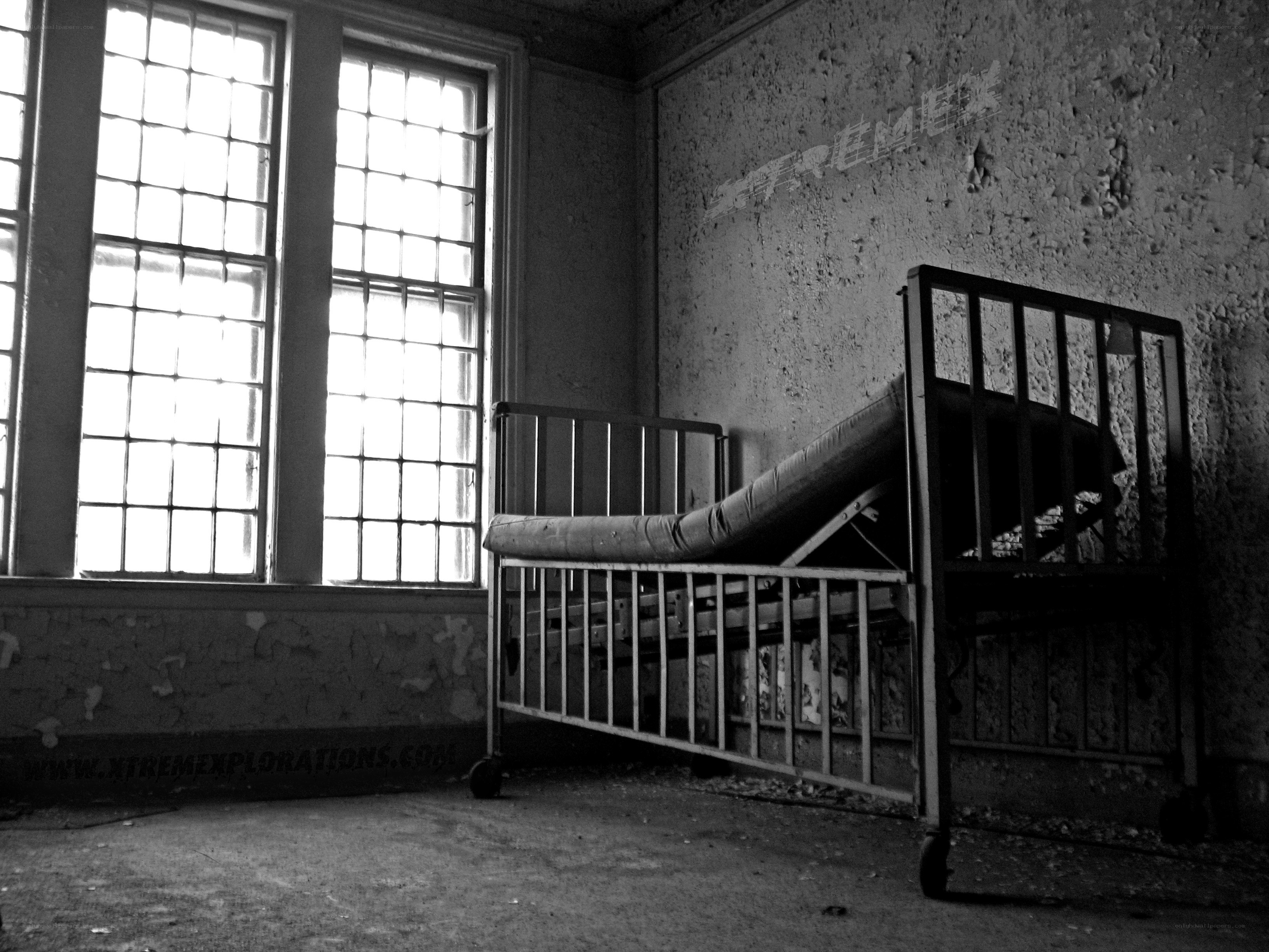 abandoned hospital room