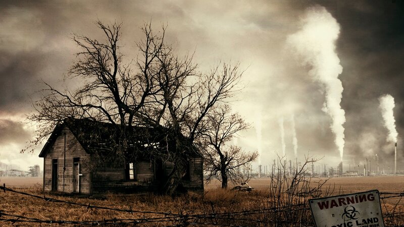 Abandoned House and Factory — Brown