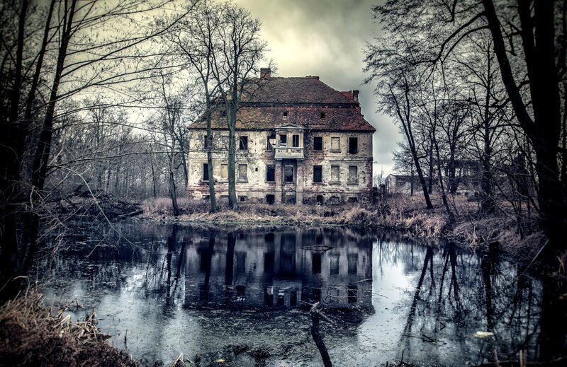 Abandoned House by Pond