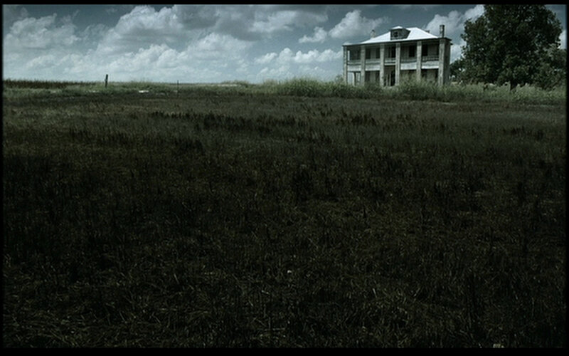 Abandoned House in Field — Green, Dramatic, Afternoon, Photograph, Clouds
