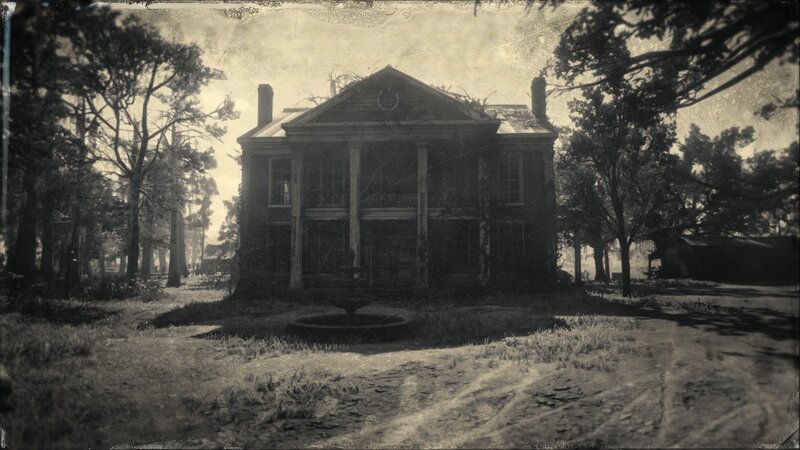 Abandoned House in Forest — Black