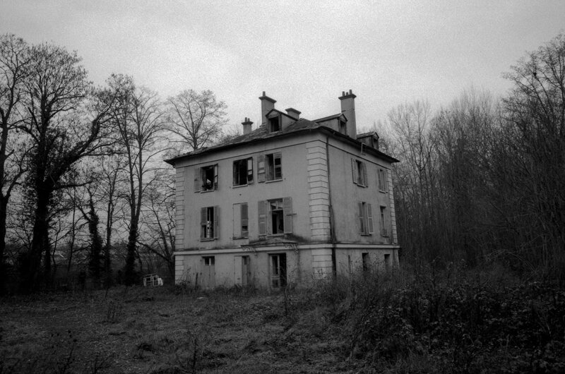 abandoned house in overgrown yard
