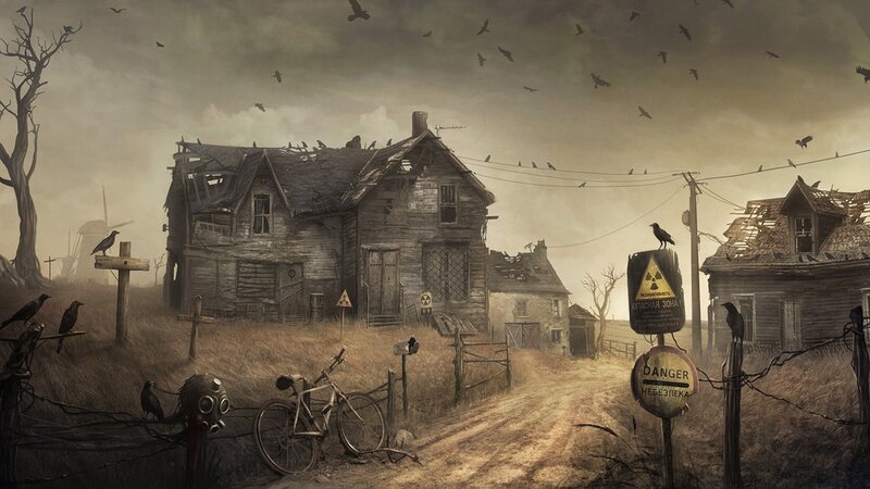 Abandoned House in Wasteland — Brown
