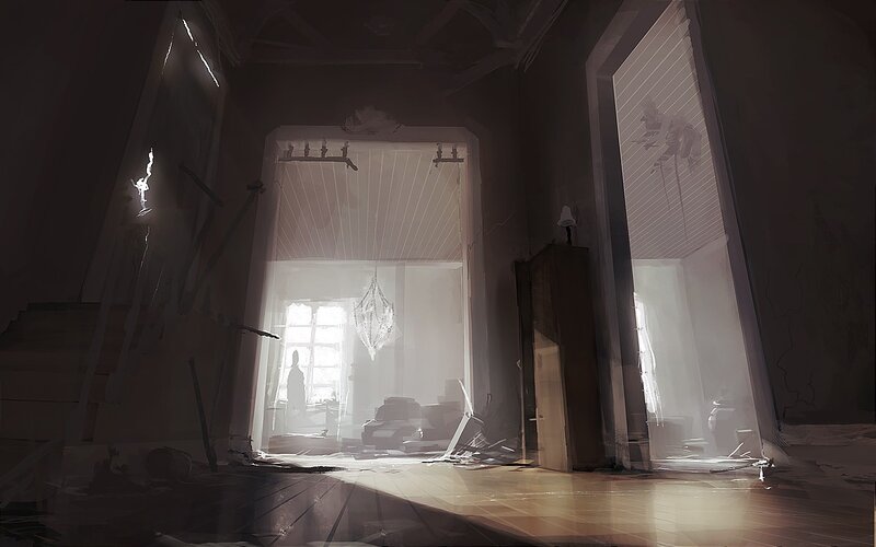 abandoned house interior
