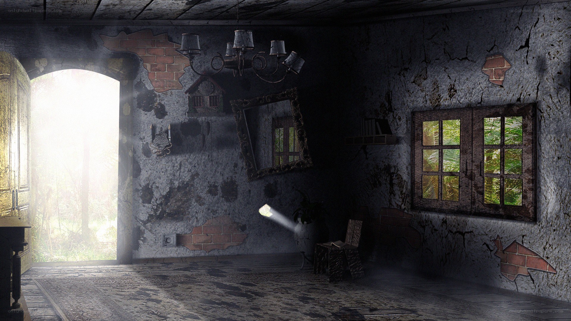 abandoned house interior