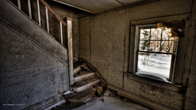 Abandoned House Interior — White