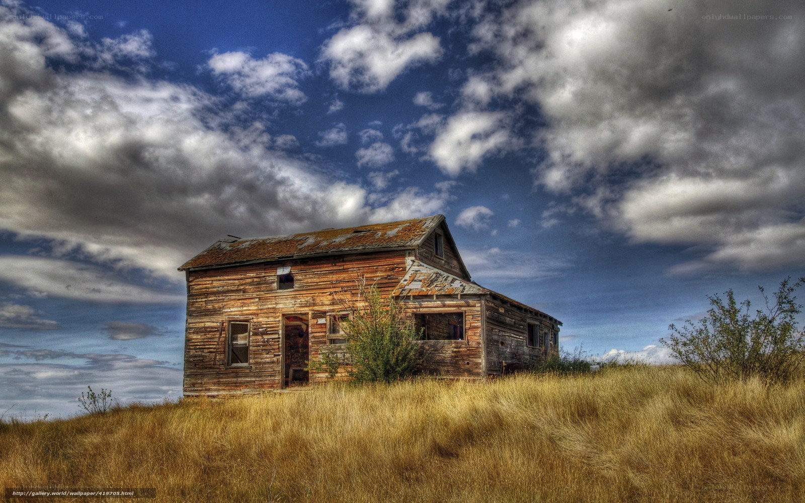 abandoned house on a hill