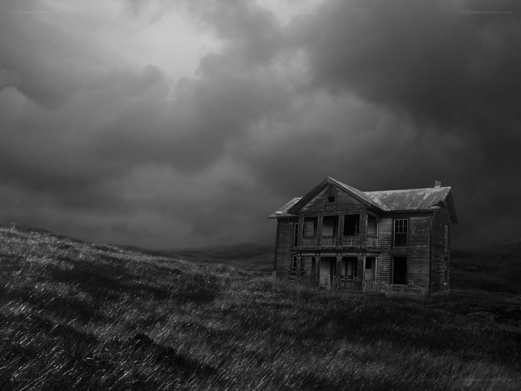 Abandoned house on a hill
