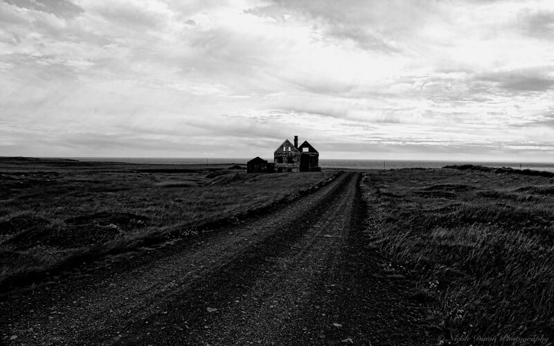 Abandoned House on Coast — Black