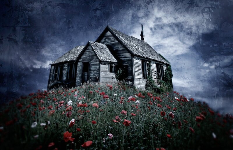 Abandoned House on Hill — Blue