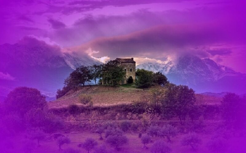 Abandoned House on Hill — Purple