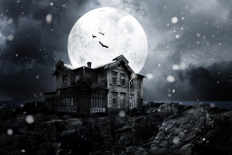 Abandoned House on Rocks