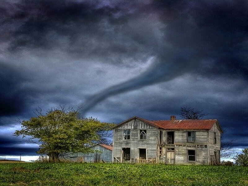 Abandoned House under Storm
