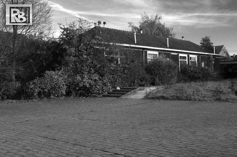 Abandoned house with overgrown garden