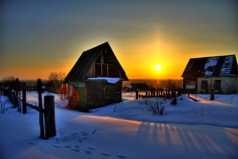 Abandoned Houses in Snow