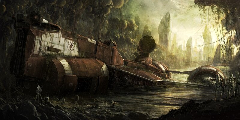 Abandoned Imperial vehicle in jungle