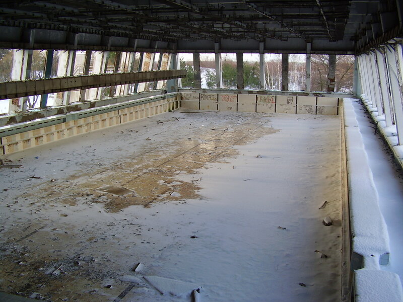 Abandoned Indoor Pool — White, Desolate
