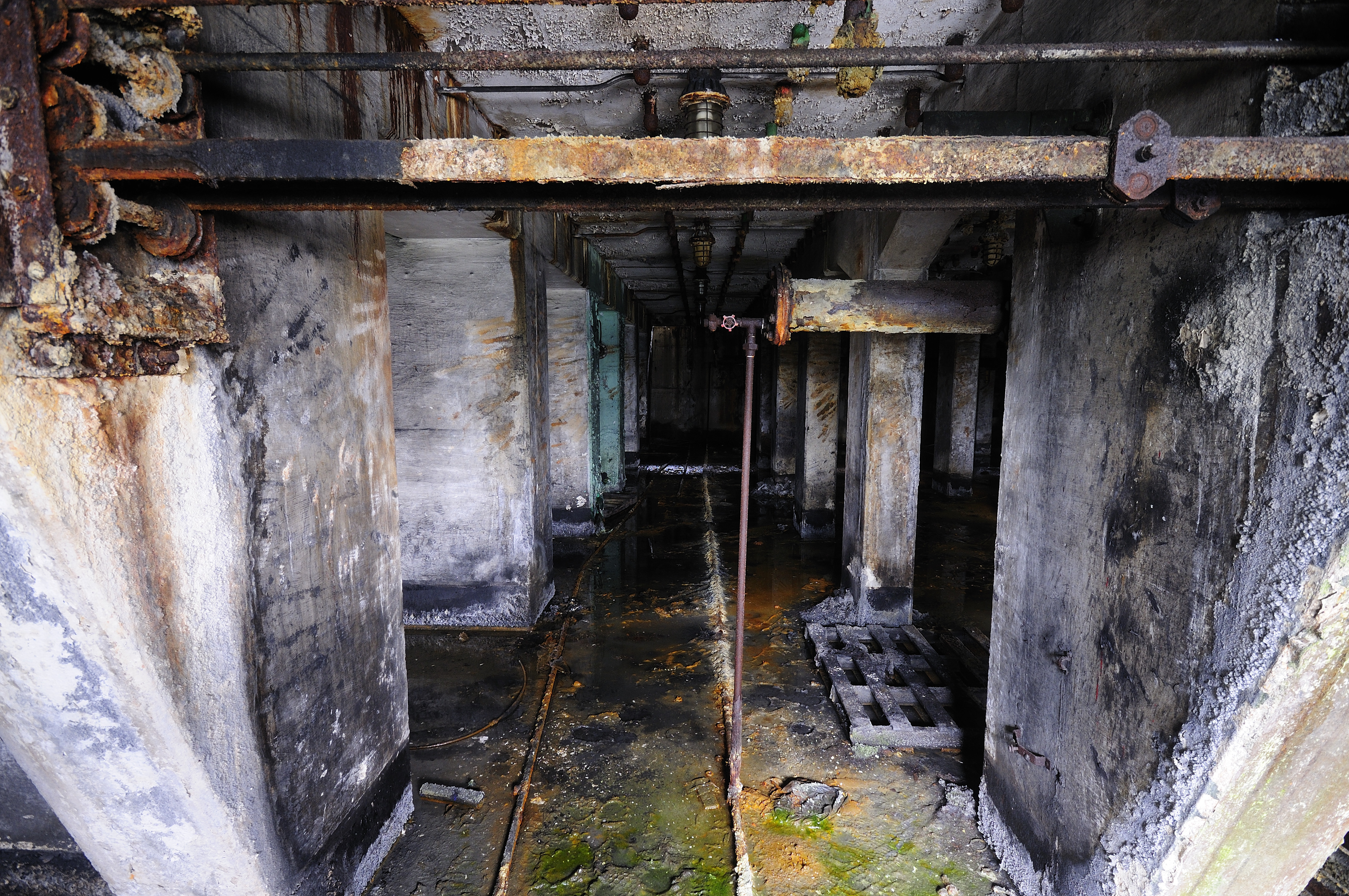 abandoned industrial basement