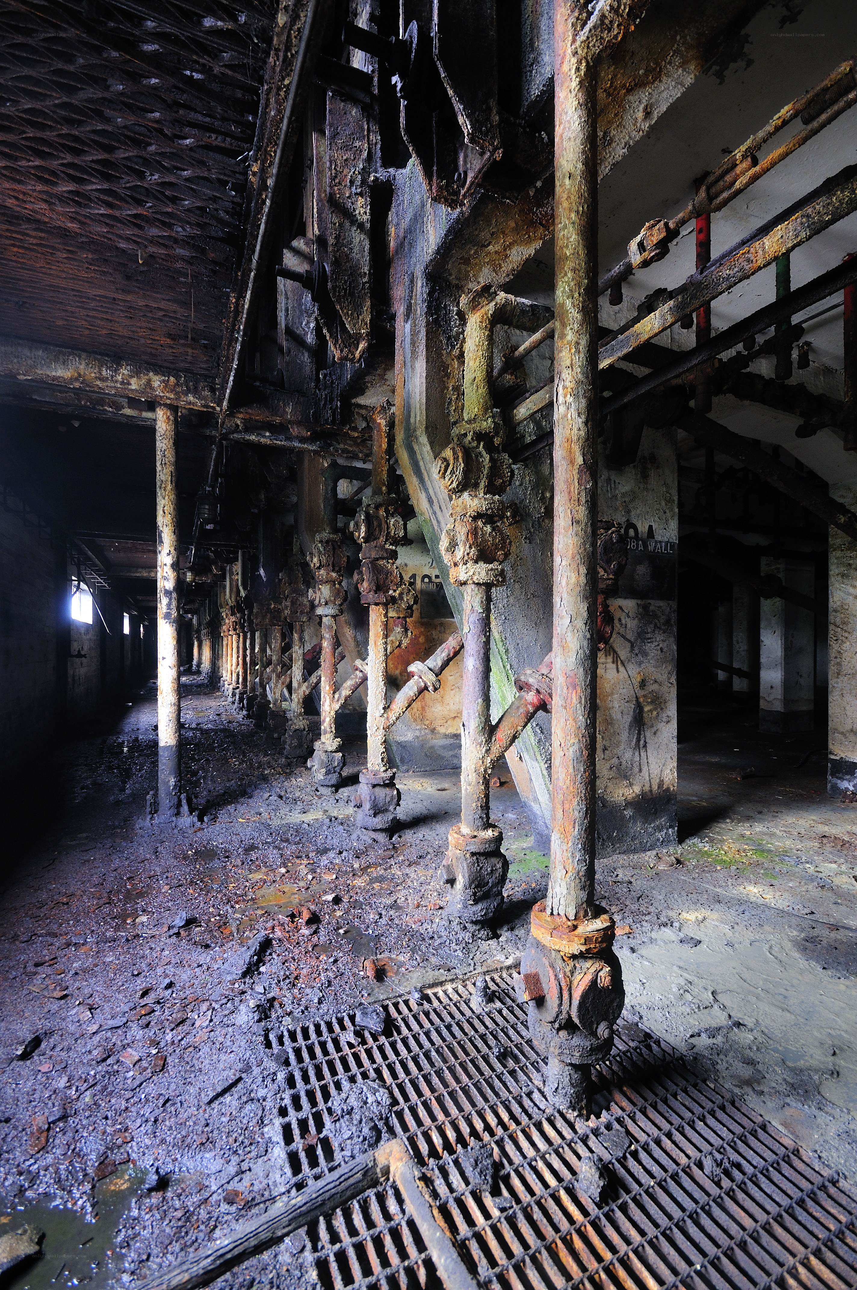 Abandoned industrial basement