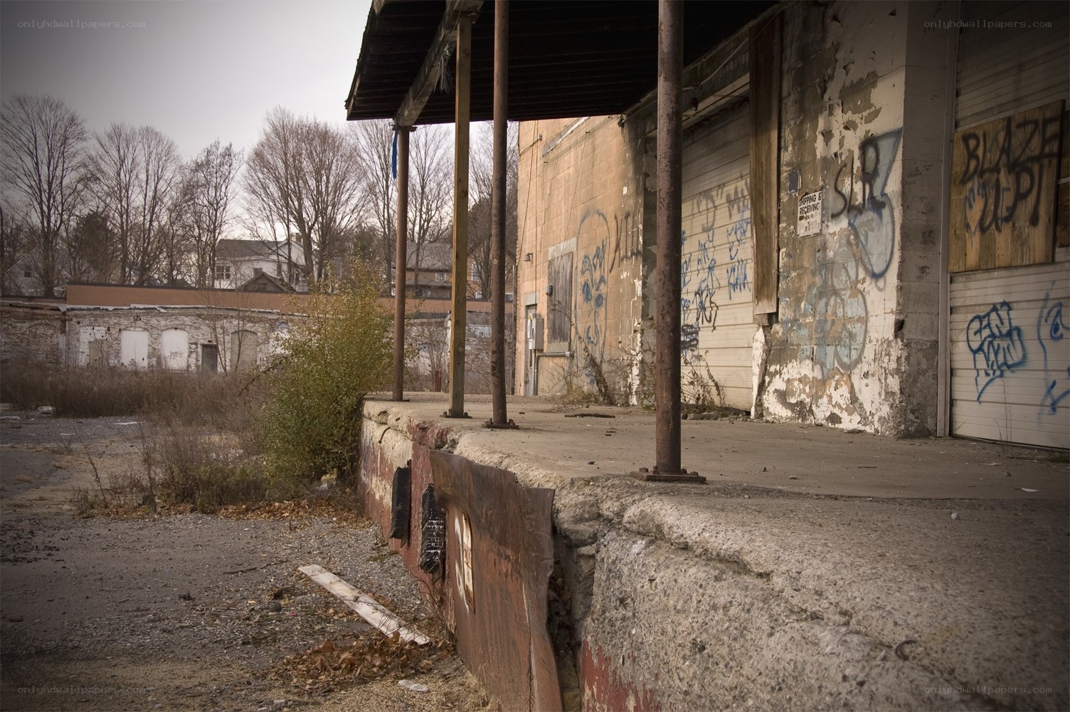 abandoned industrial building