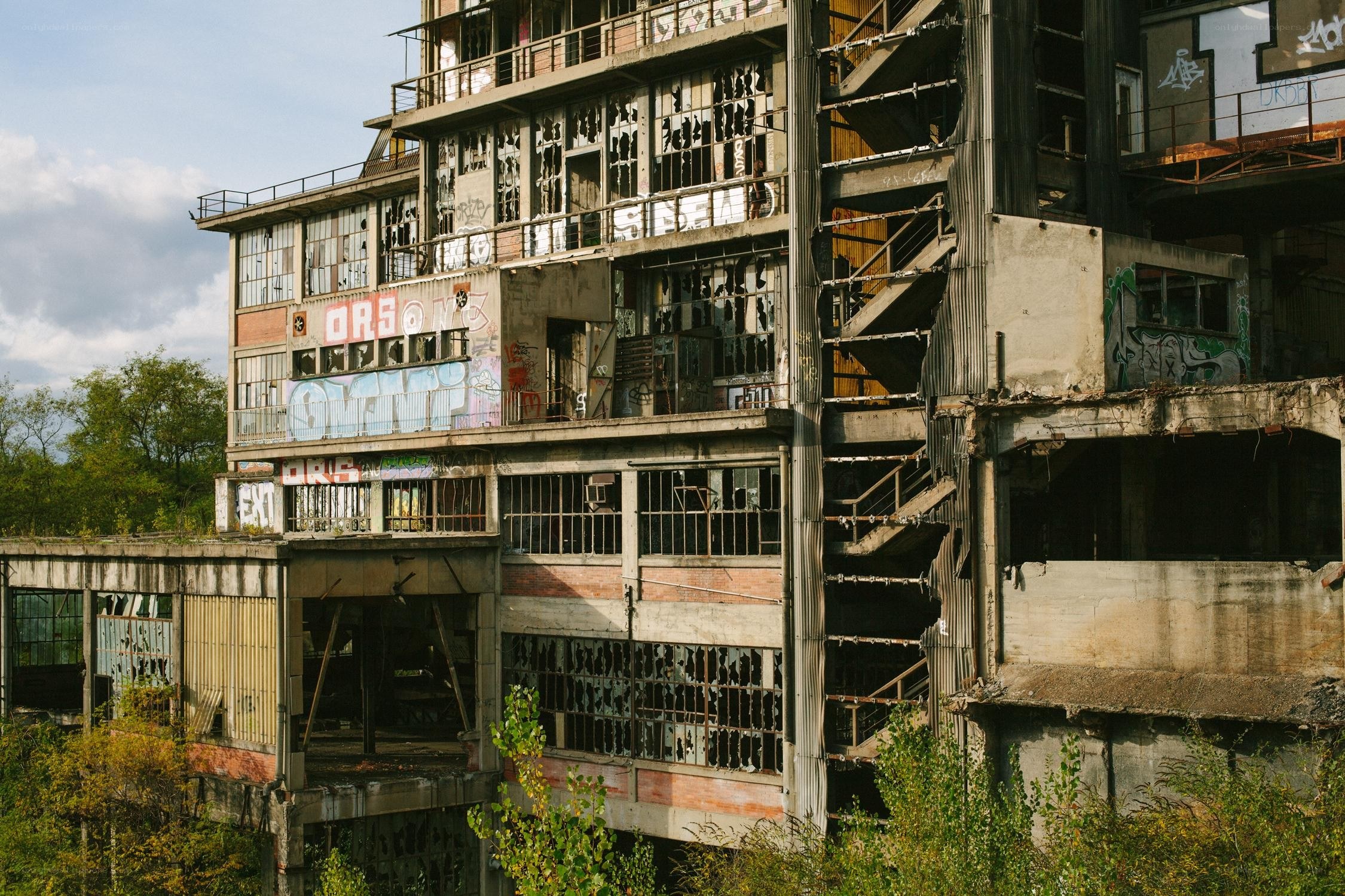 Abandoned industrial building
