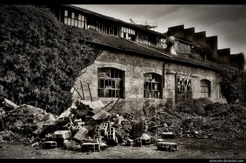 abandoned industrial building