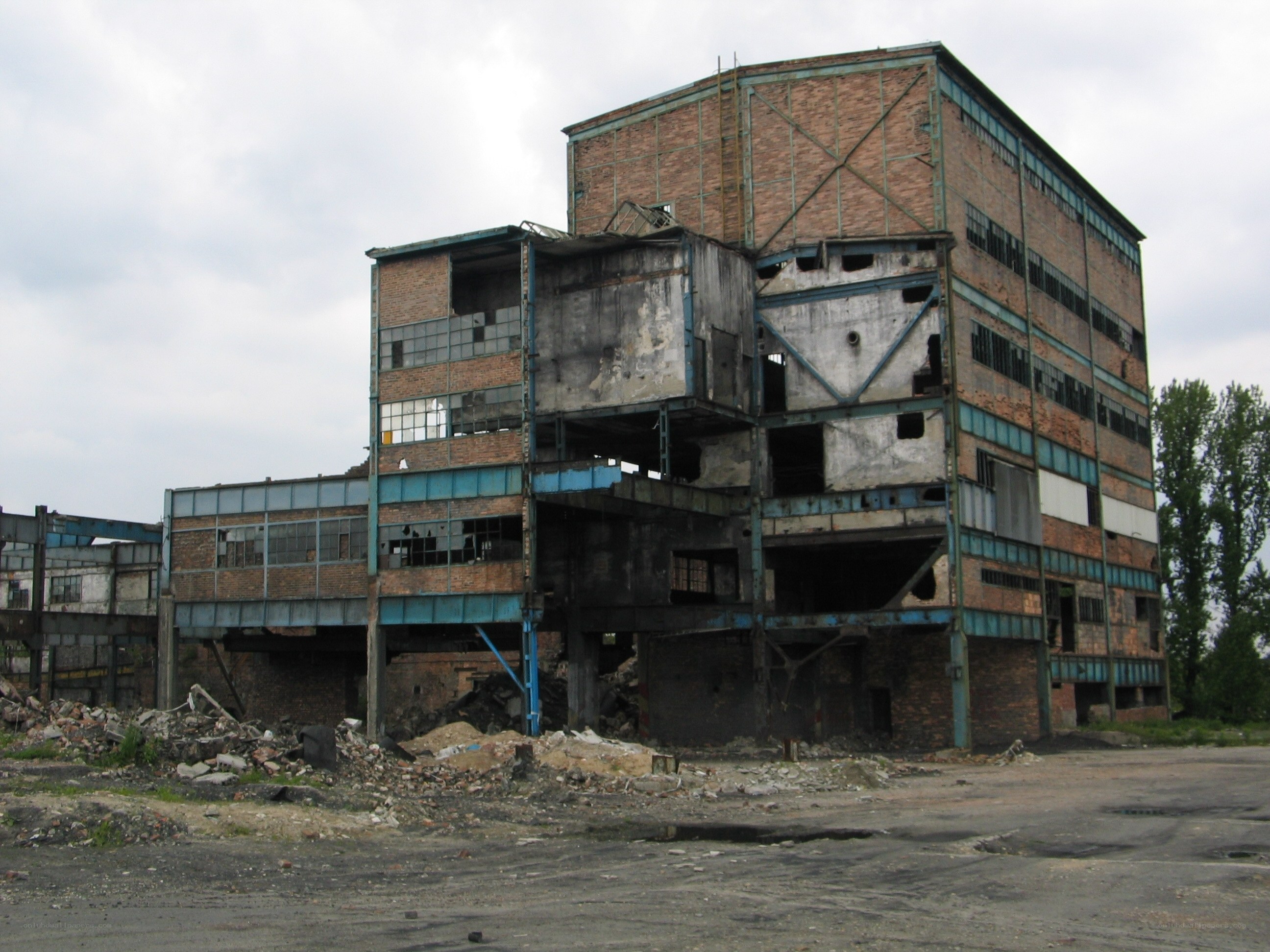 Abandoned industrial building
