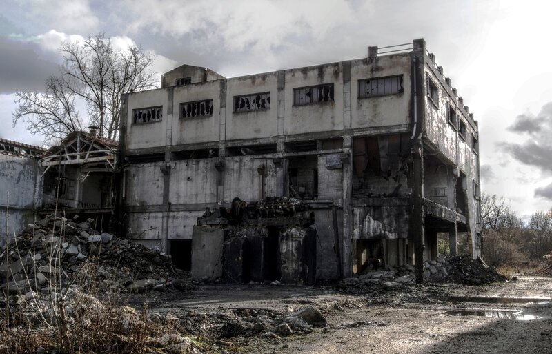 abandoned industrial building