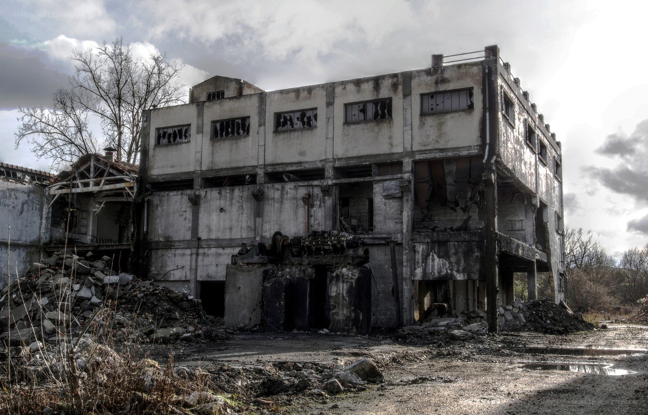 abandoned industrial building