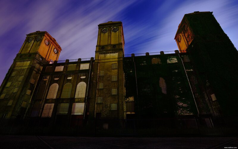 Abandoned Industrial Building — Blue