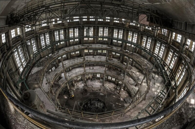 Abandoned Industrial Building — Gray, Desolate, Photograph