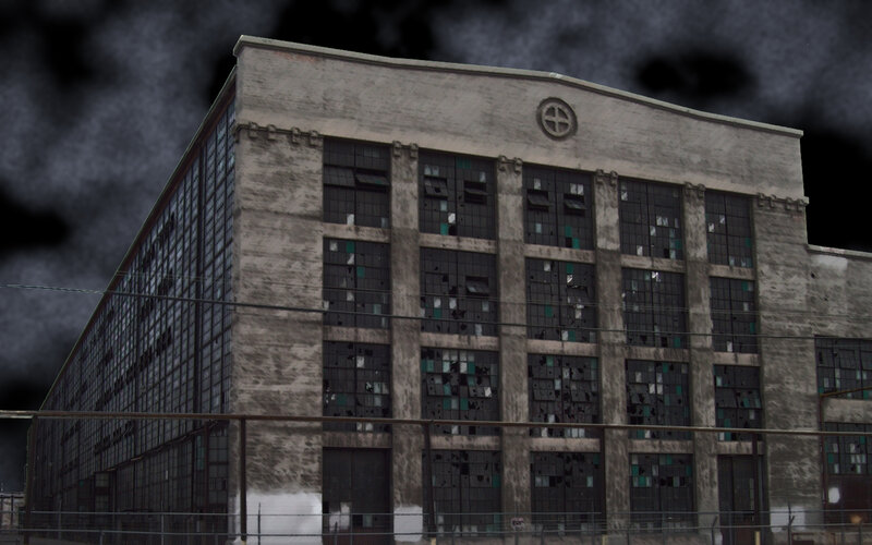 Abandoned Industrial Building — Gray