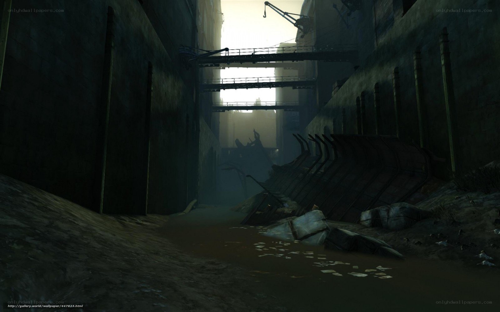 abandoned industrial canal