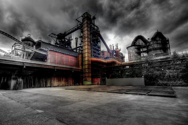 abandoned industrial complex
