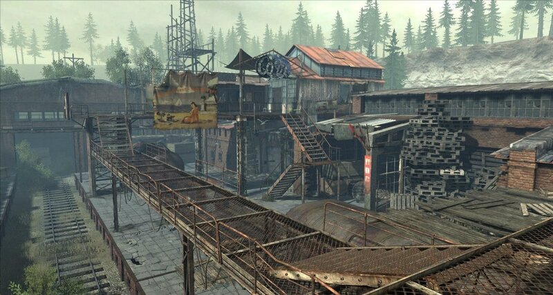 Abandoned Industrial Complex — Brown, Desolate, 3d Render, Railway Tracks