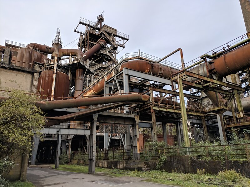 Abandoned Industrial Complex — Brown, Desolate, Photograph