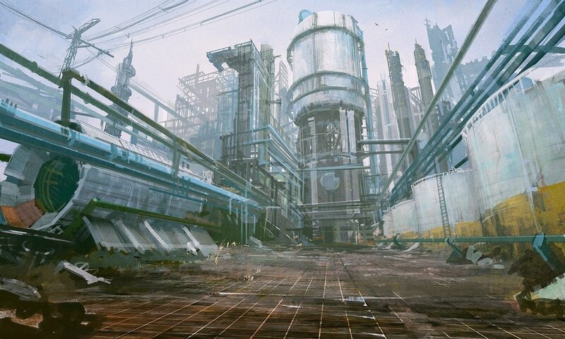 Abandoned Industrial Complex — Gray, Dystopian