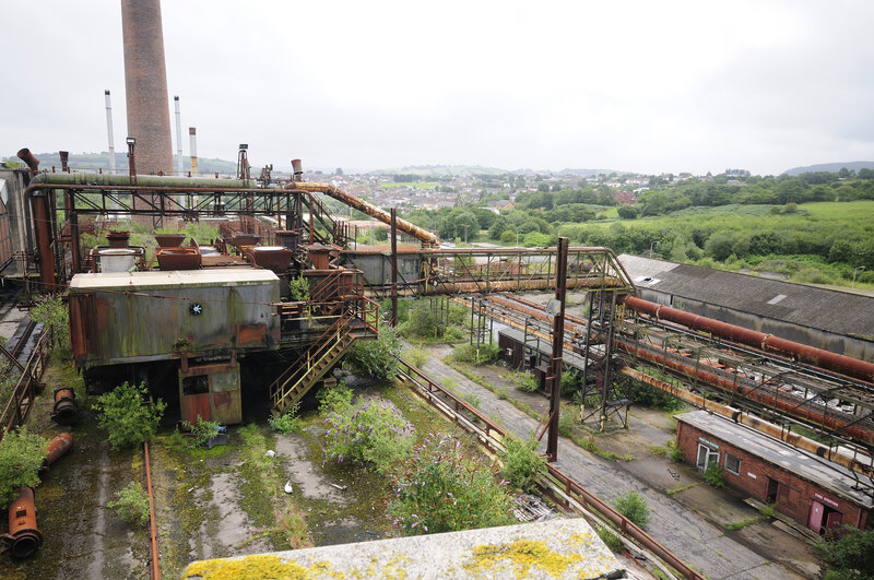Abandoned Industrial Complex — Green, Desolate
