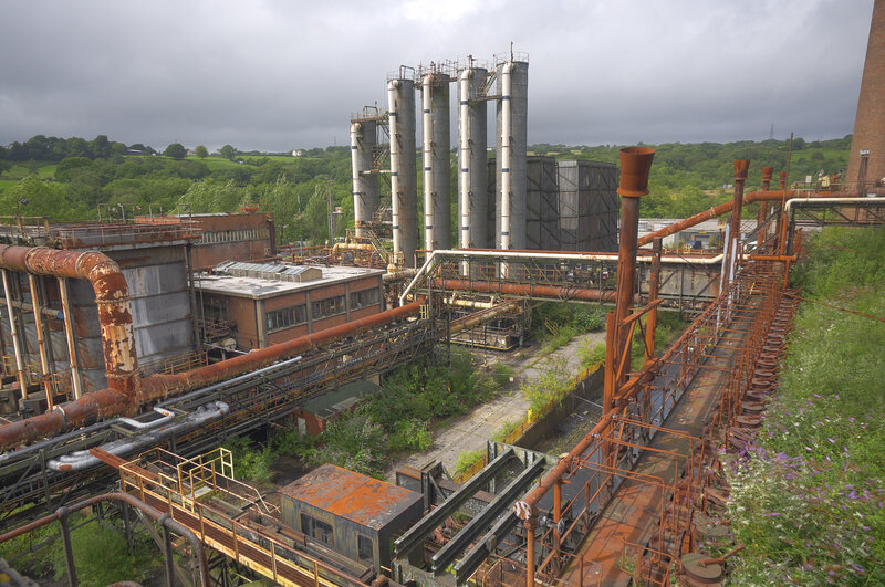 Abandoned Industrial Complex — Green, Dramatic