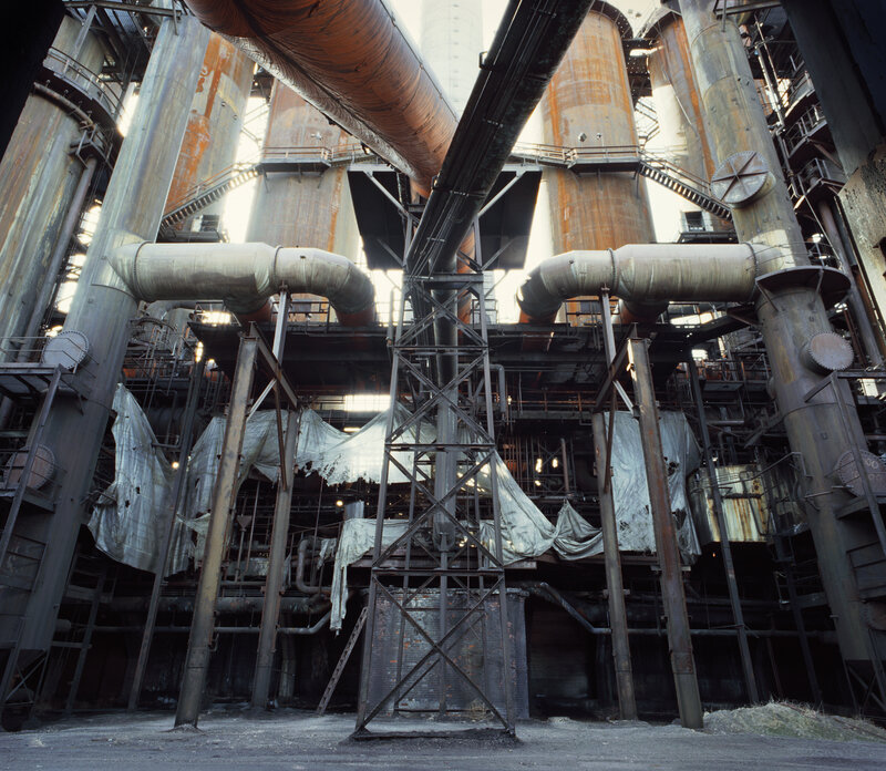 Abandoned industrial complex interior
