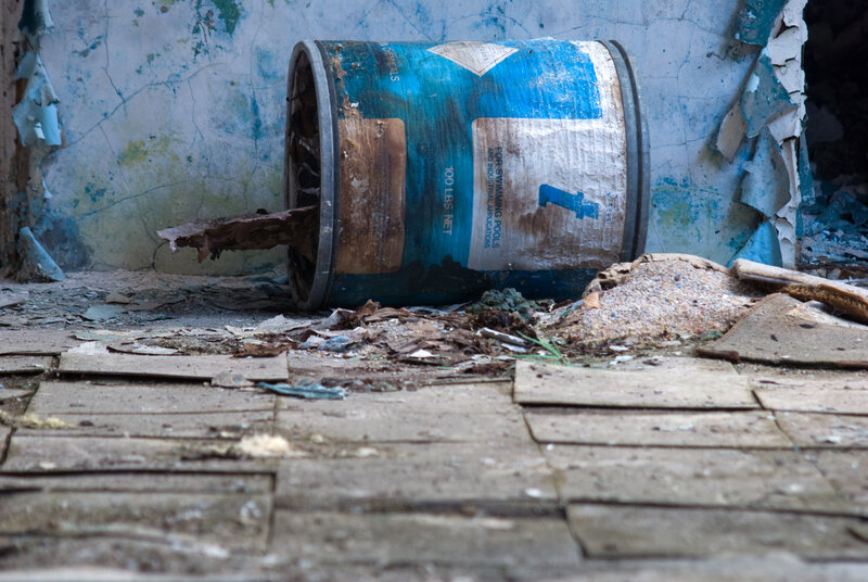 abandoned industrial container