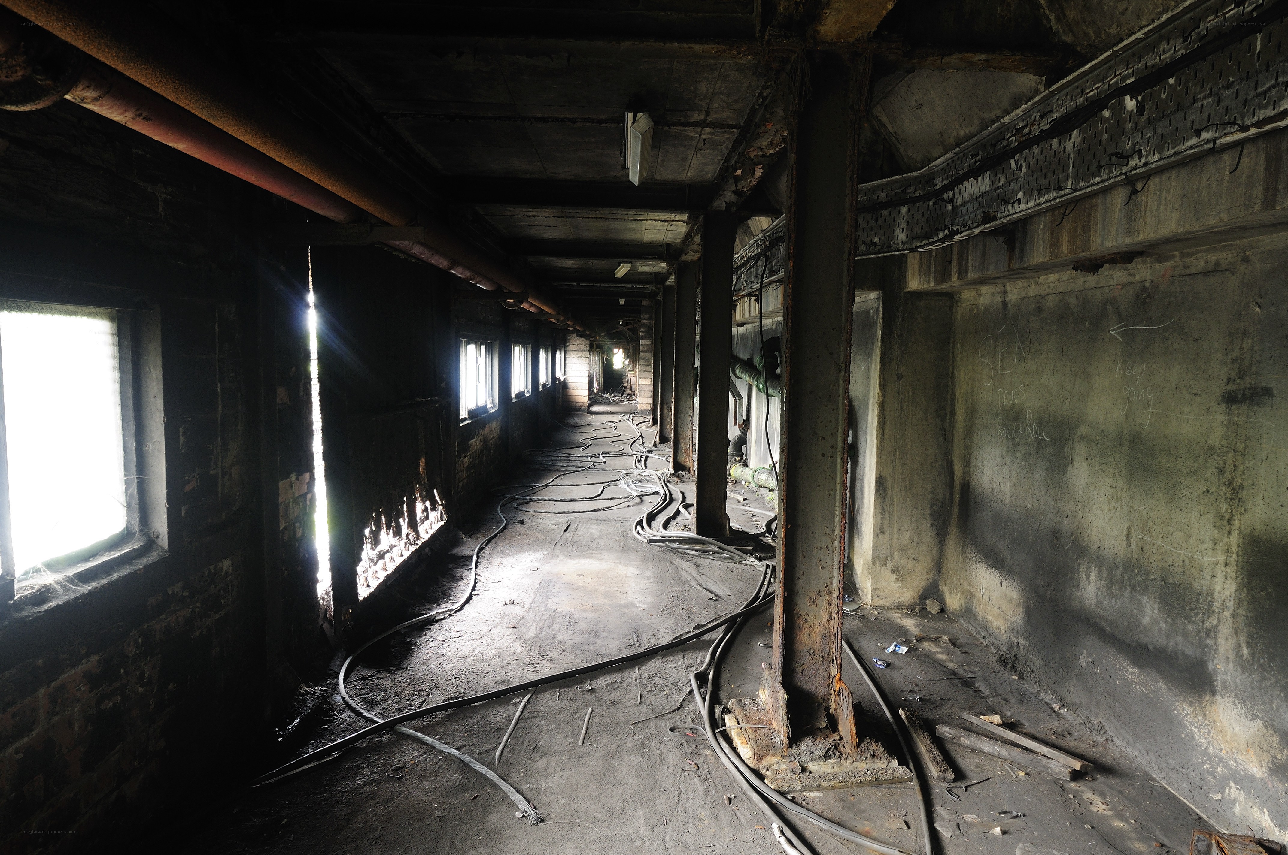 abandoned industrial corridor